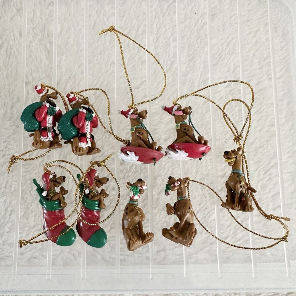 Hanna Barbera Scooby Doo Mini Christmas Ornament Lot Of 9 Holiday 1.5” Decor